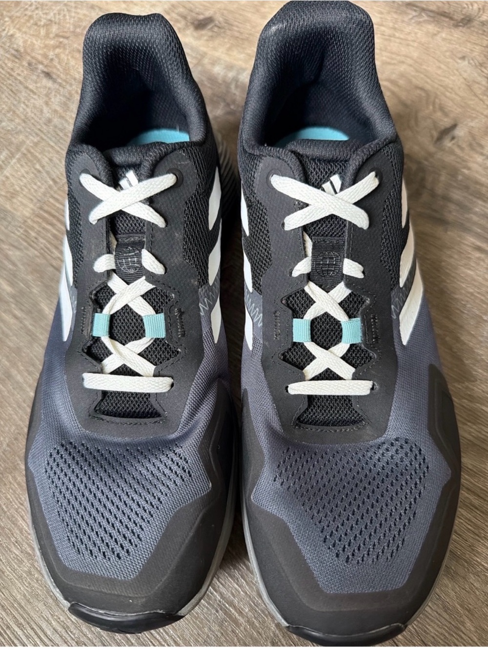 Adidas Terrex Trail Running Hiking Shoes Gray Aqua Men’s Size 10 FY9256